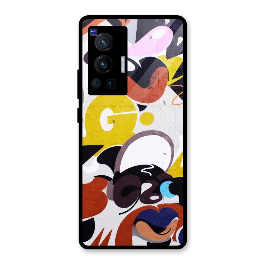 Graffiti Wall Glass Back Case for Vivo X70 Pro