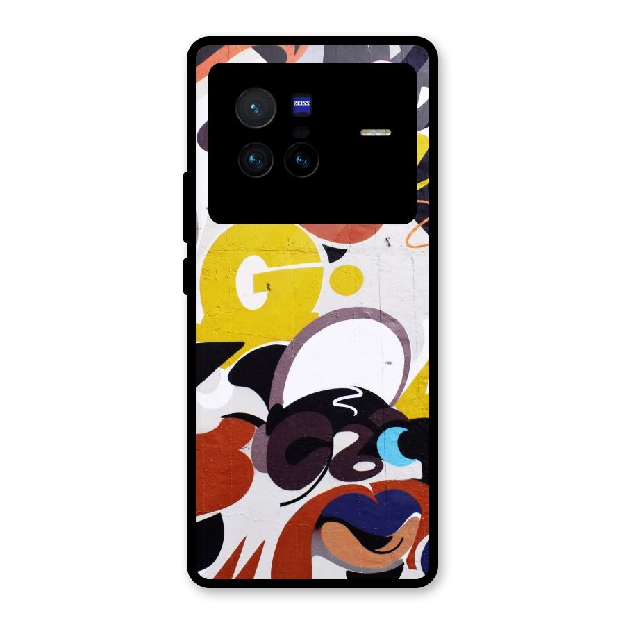 Graffiti Wall Glass Back Case for Vivo X80