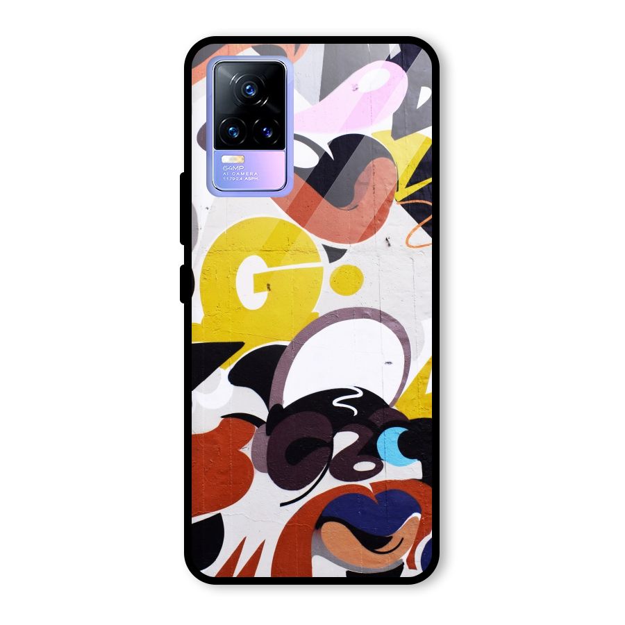 Graffiti Wall Glass Back Case for Vivo Y73