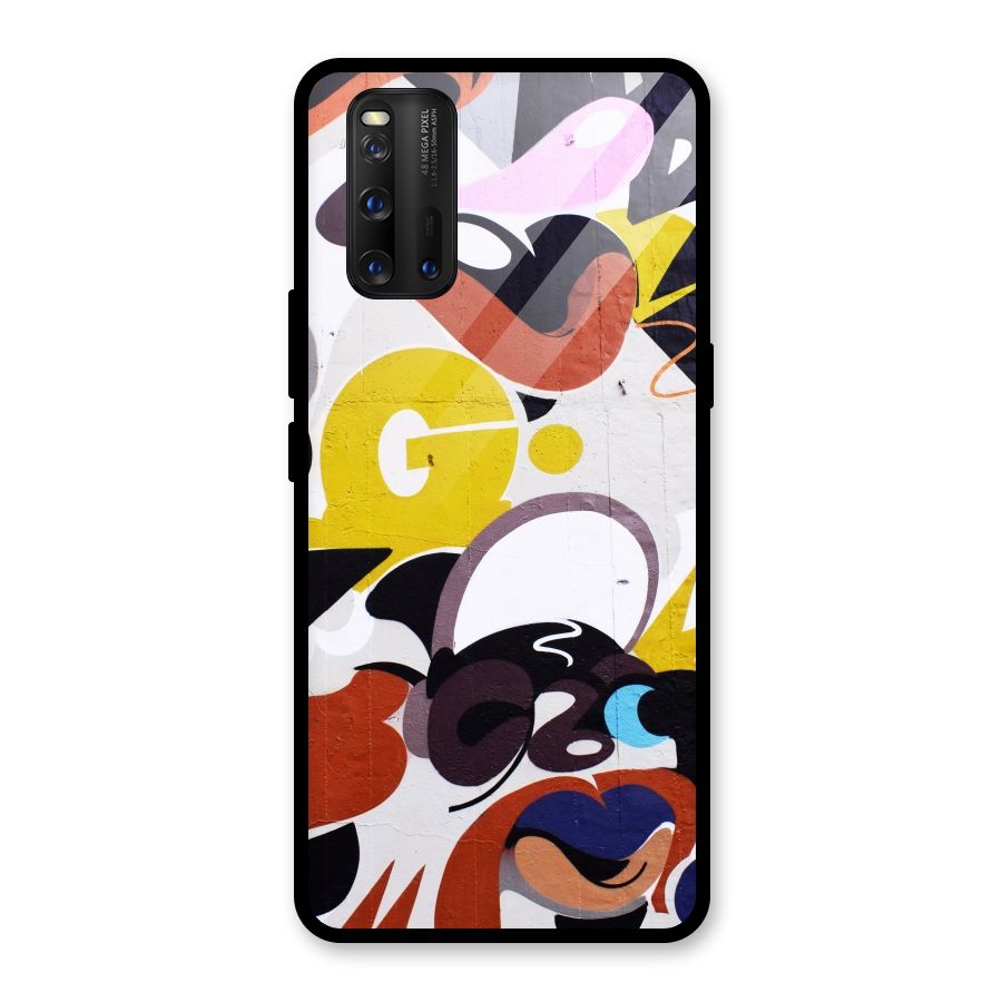Graffiti Wall Glass Back Case for Vivo iQOO 3