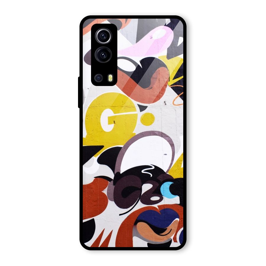 Graffiti Wall Glass Back Case for Vivo iQOO Z3