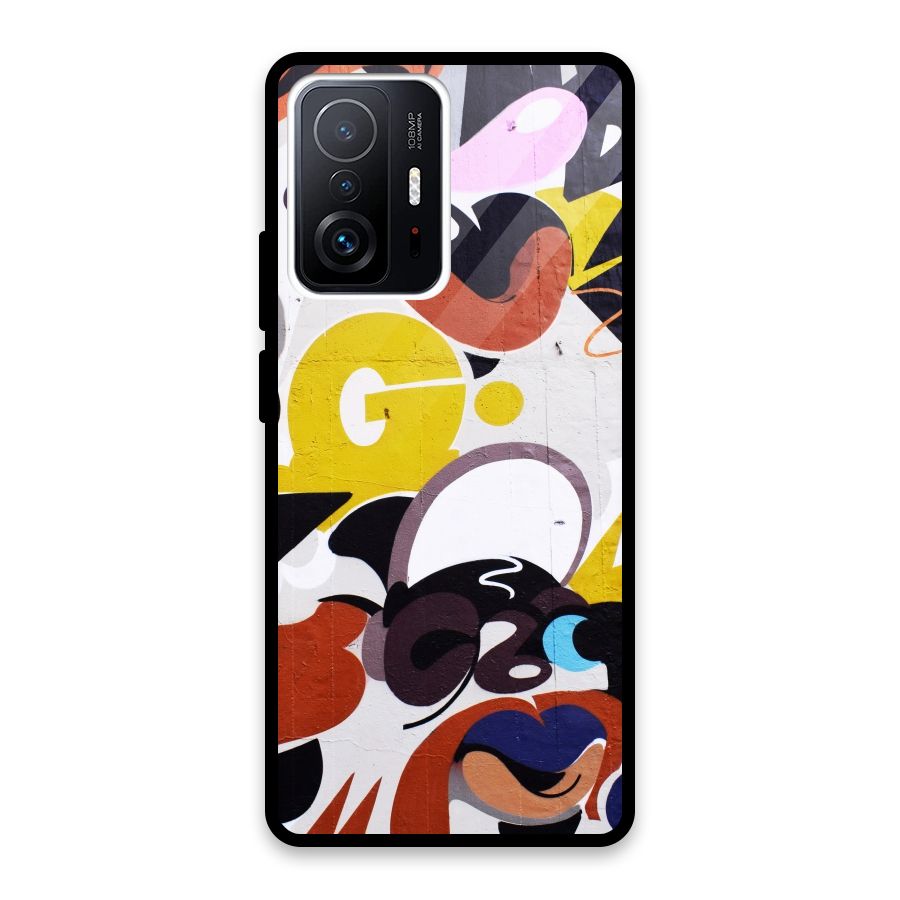 Graffiti Wall Glass Back Case for Xiaomi 11T Pro