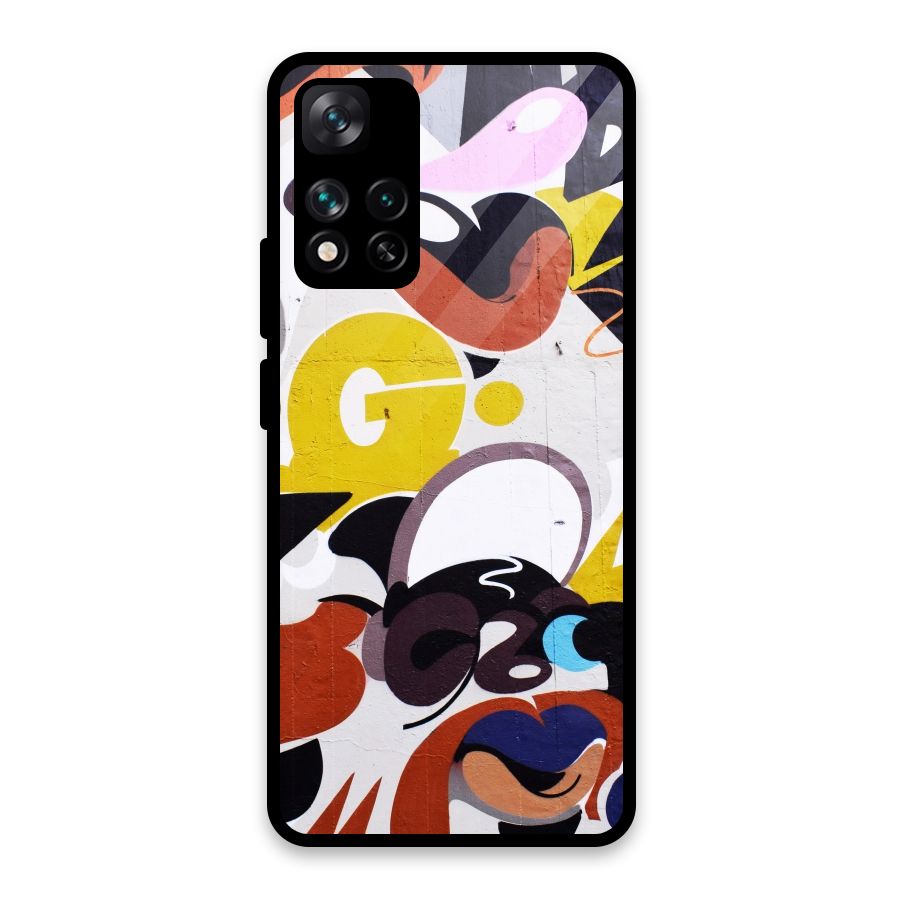 Graffiti Wall Glass Back Case for Xiaomi 11i HyperCharge 5G