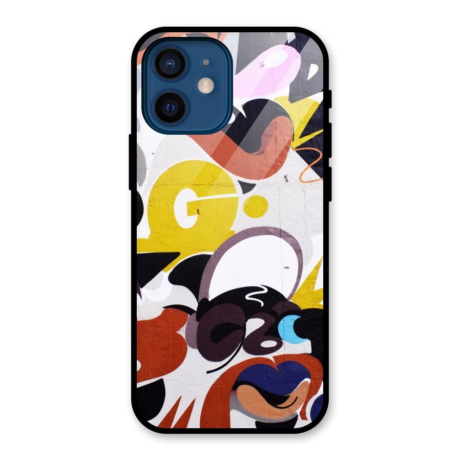 Graffiti Wall Glass Back Case for iPhone 12 Mini