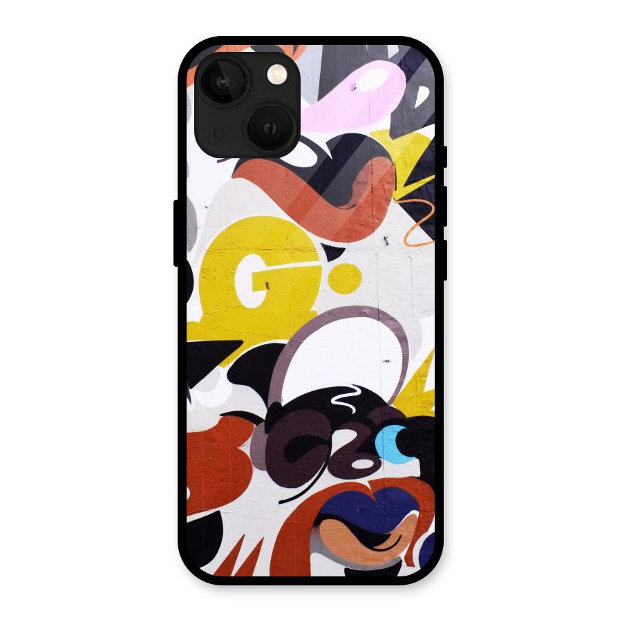 Graffiti Wall Glass Back Case for iPhone 13