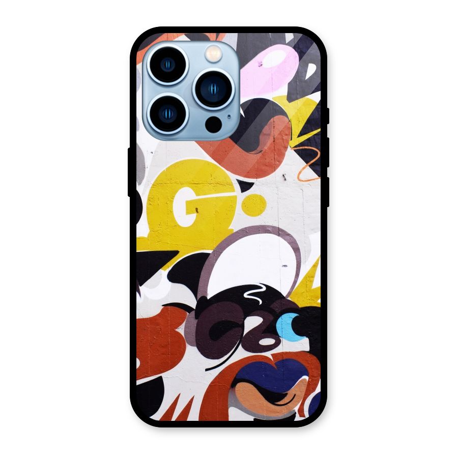 Graffiti Wall Glass Back Case for iPhone 13 Pro