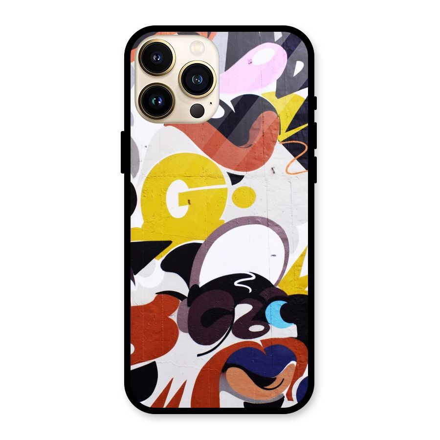 Graffiti Wall Glass Back Case for iPhone 13 Pro Max