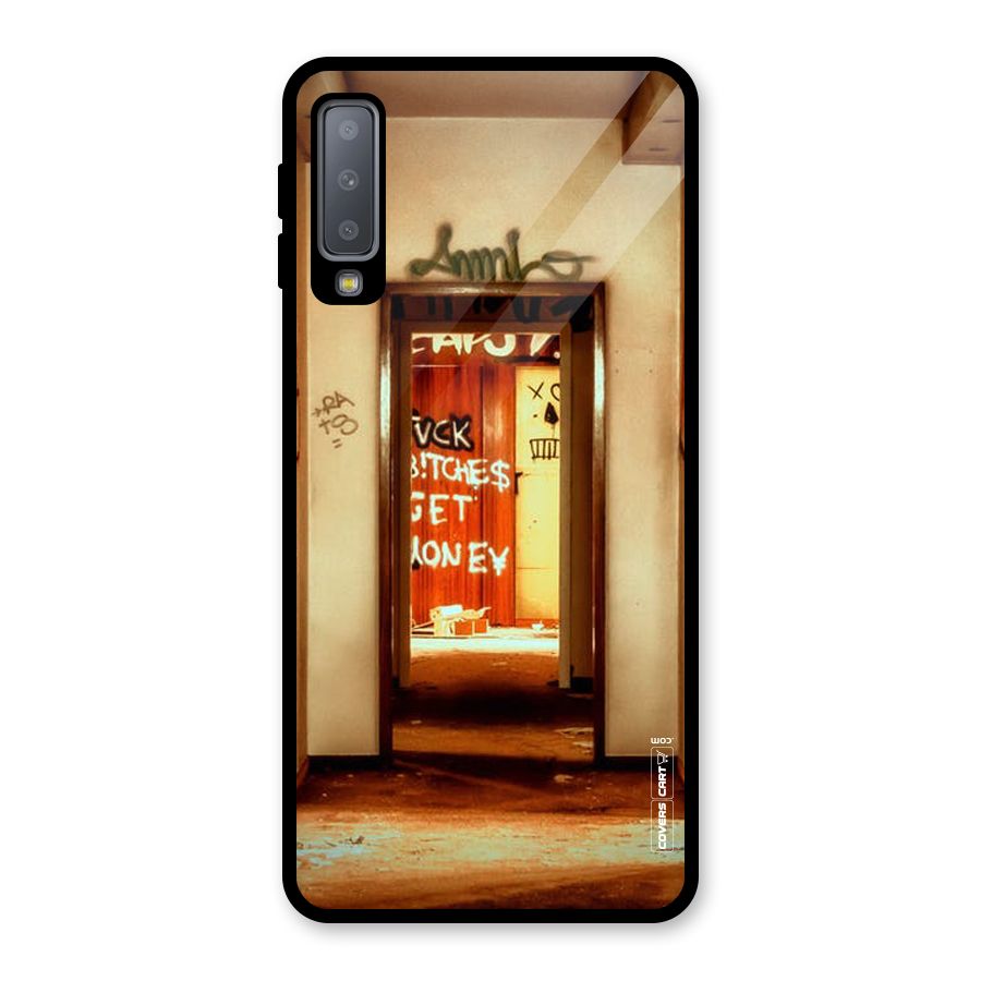 Grafitty Door Glass Back Case for Galaxy A7 (2018)