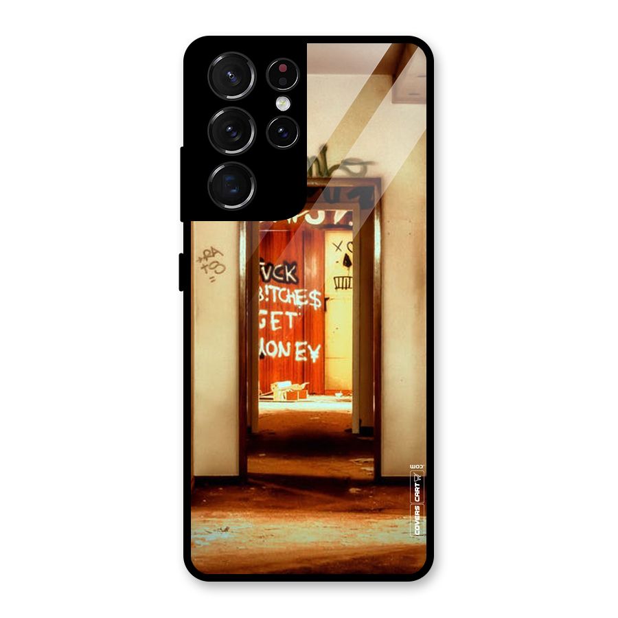 Grafitty Door Glass Back Case for Galaxy S21 Ultra 5G
