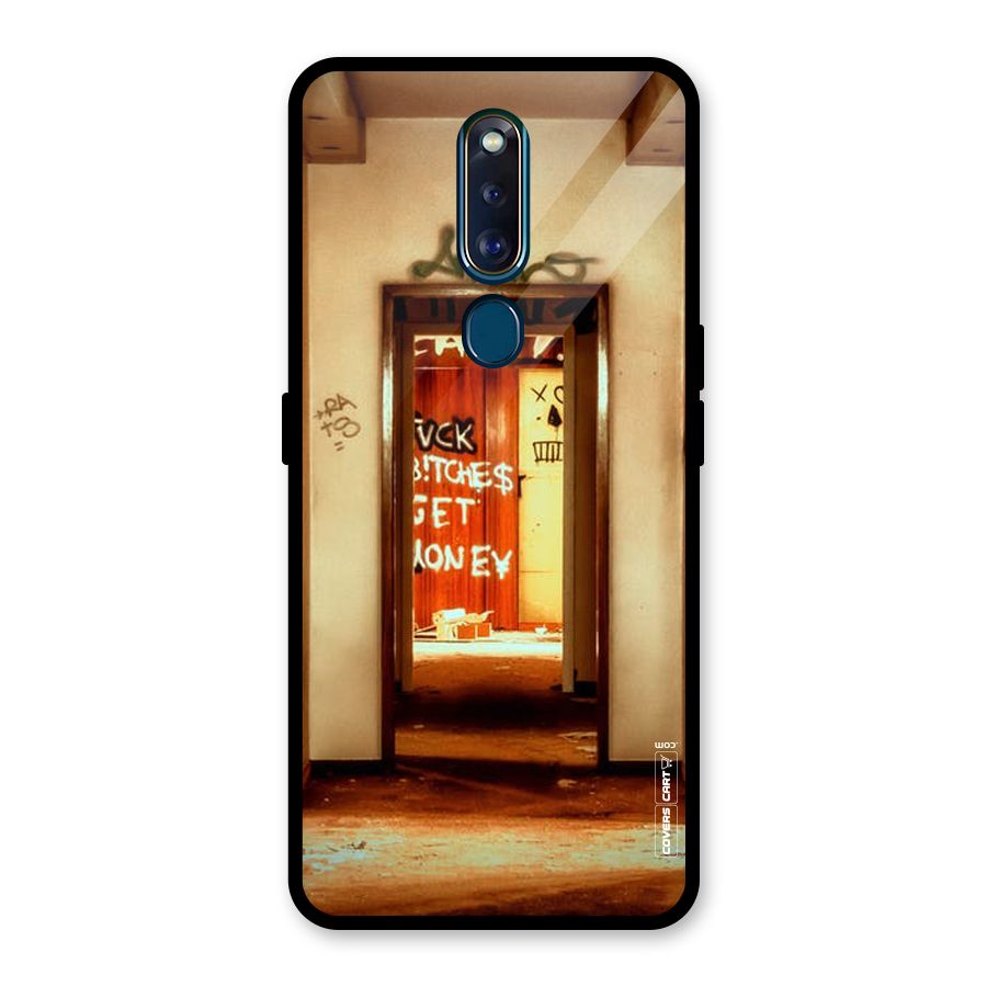 Grafitty Door Glass Back Case for Oppo F11 Pro