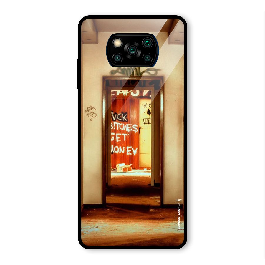 Grafitty Door Glass Back Case for Poco X3 Pro