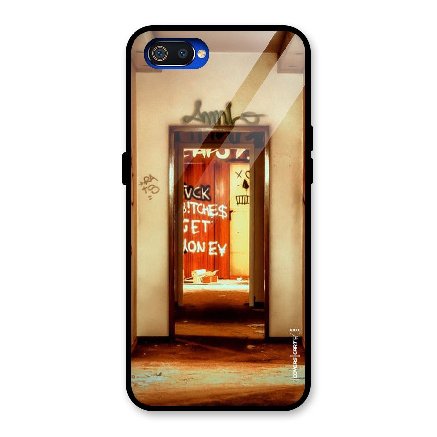 Grafitty Door Glass Back Case for Realme C2