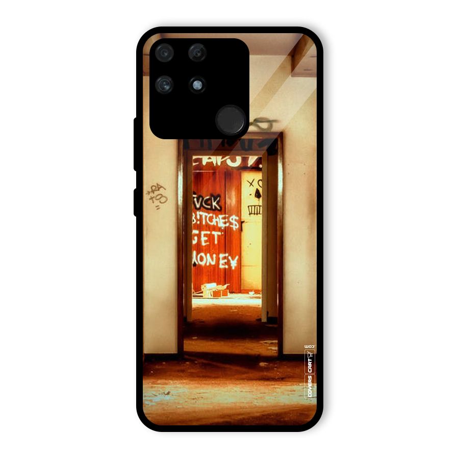 Grafitty Door Glass Back Case for Realme Narzo 50A