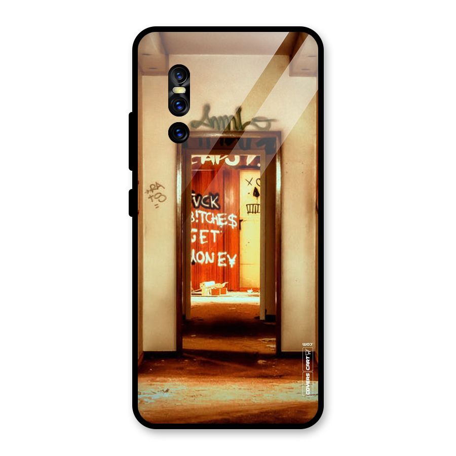Grafitty Door Glass Back Case for Vivo V15 Pro