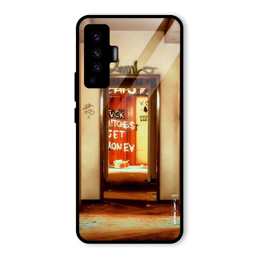 Grafitty Door Glass Back Case for Vivo X50
