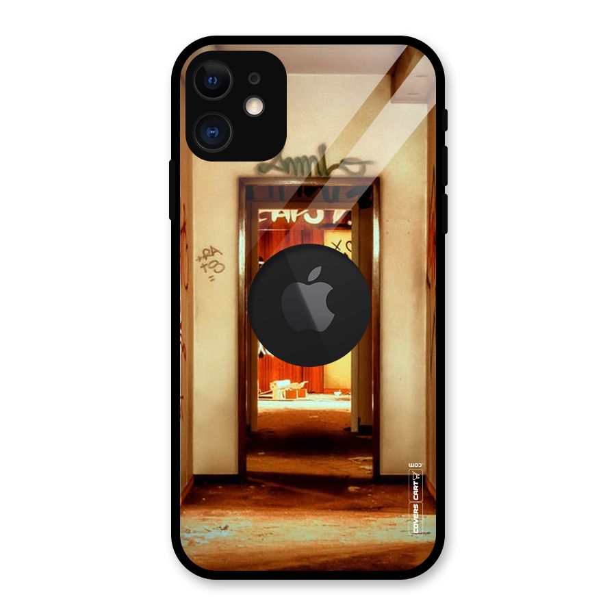 Grafitty Door Glass Back Case for iPhone 11 Logo Cut