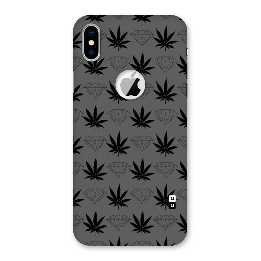 Grass Diamond Back Case for iPhone X Logo Cut