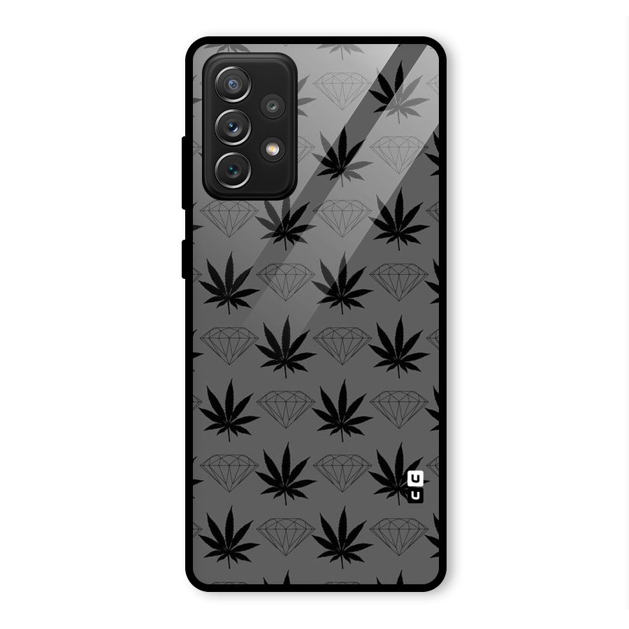 Grass Diamond Glass Back Case for Galaxy A72