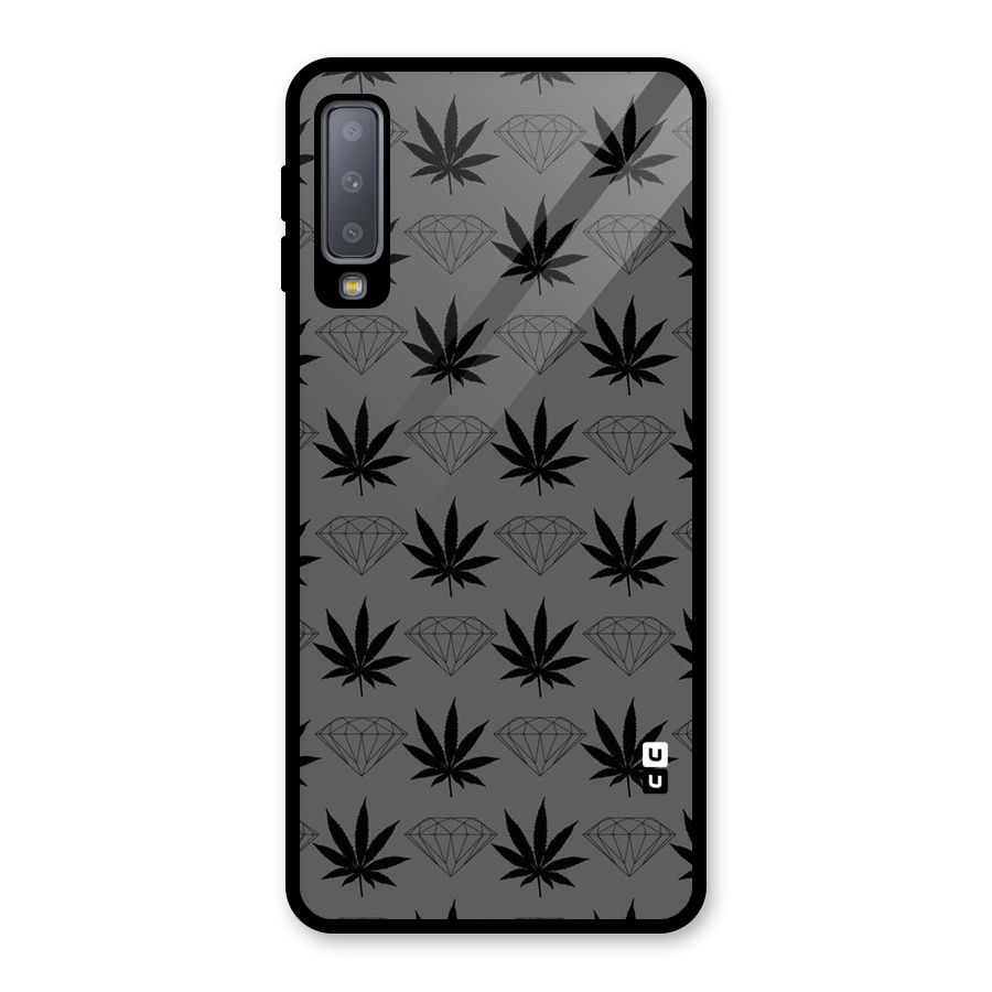 Grass Diamond Glass Back Case for Galaxy A7 (2018)