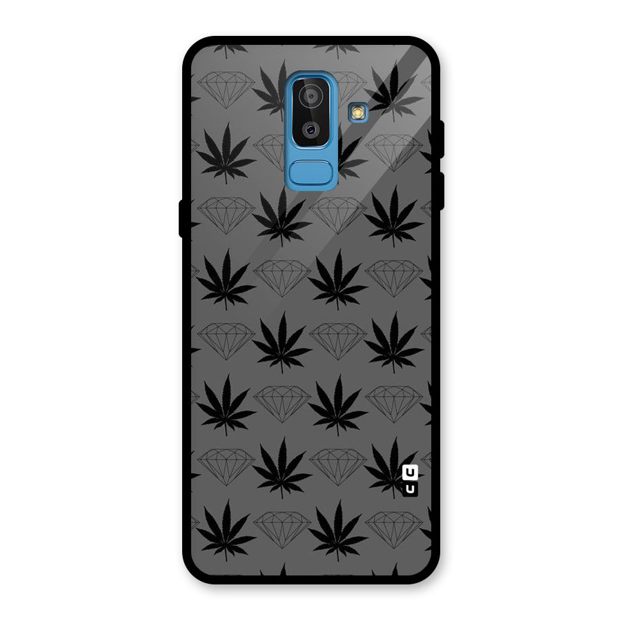 Grass Diamond Glass Back Case for Galaxy J8