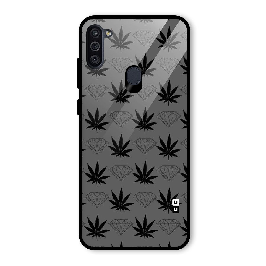 Grass Diamond Glass Back Case for Galaxy M11