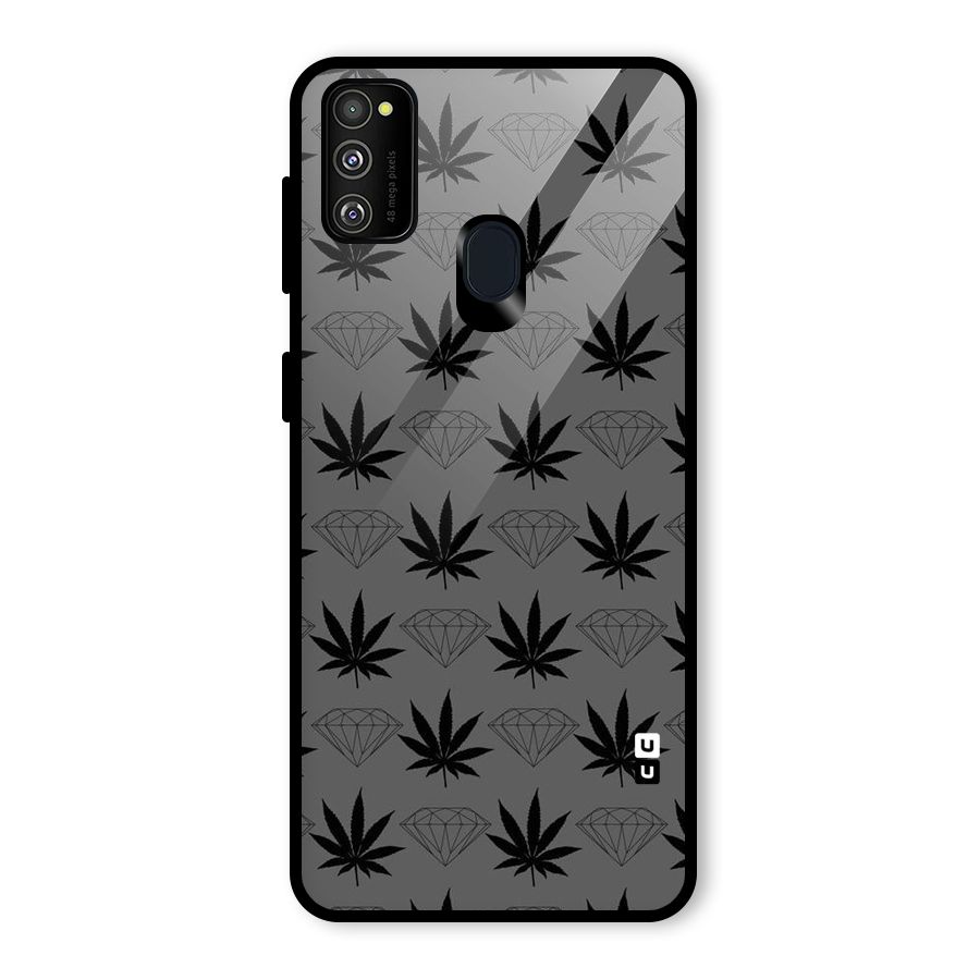 Grass Diamond Glass Back Case for Galaxy M30s