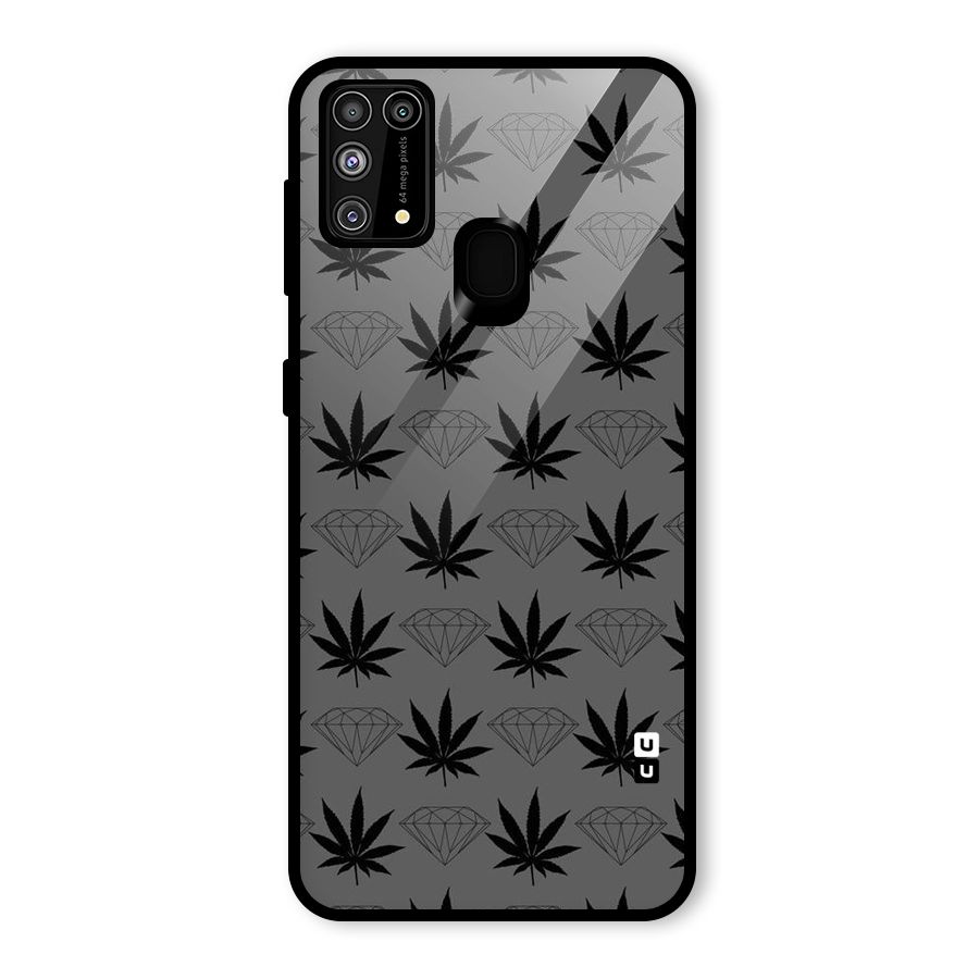 Grass Diamond Glass Back Case for Galaxy M31