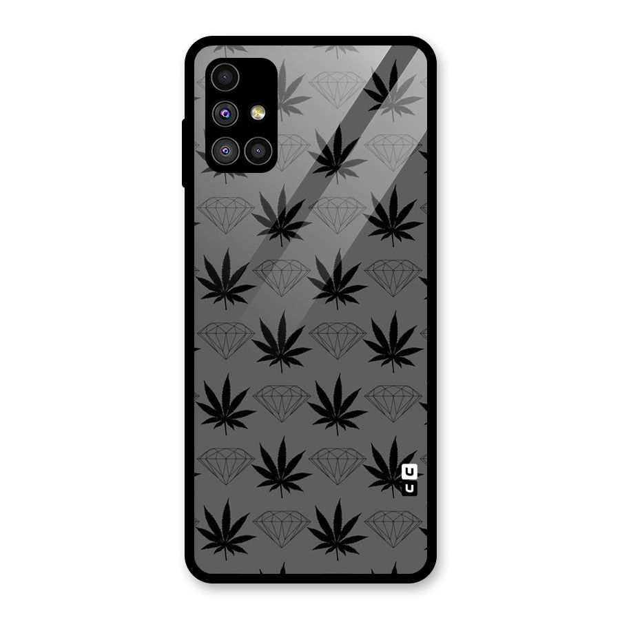 Grass Diamond Glass Back Case for Galaxy M51