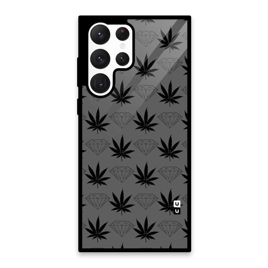 Grass Diamond Glass Back Case for Galaxy S22 Ultra 5G