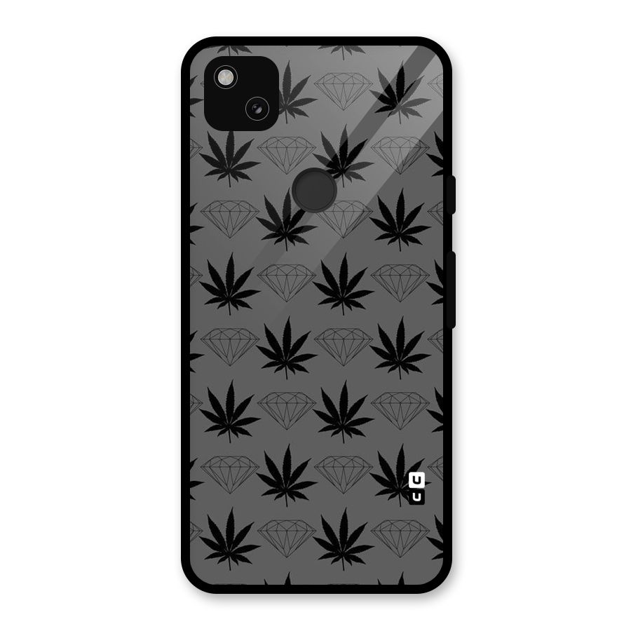 Grass Diamond Glass Back Case for Google Pixel 4a