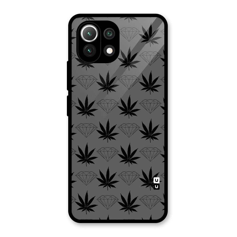 Grass Diamond Glass Back Case for Mi 11 Lite