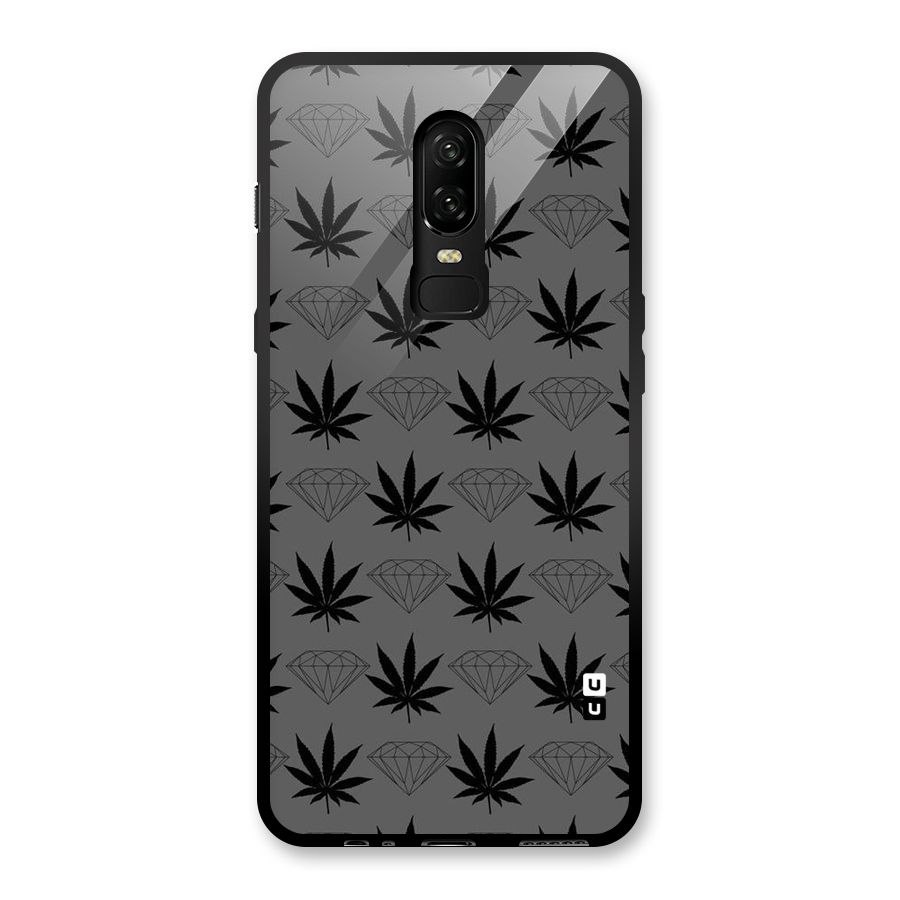 Grass Diamond Glass Back Case for OnePlus 6
