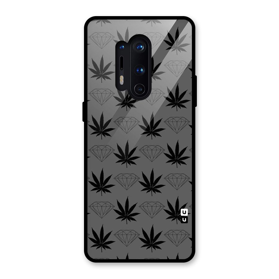 Grass Diamond Glass Back Case for OnePlus 8 Pro