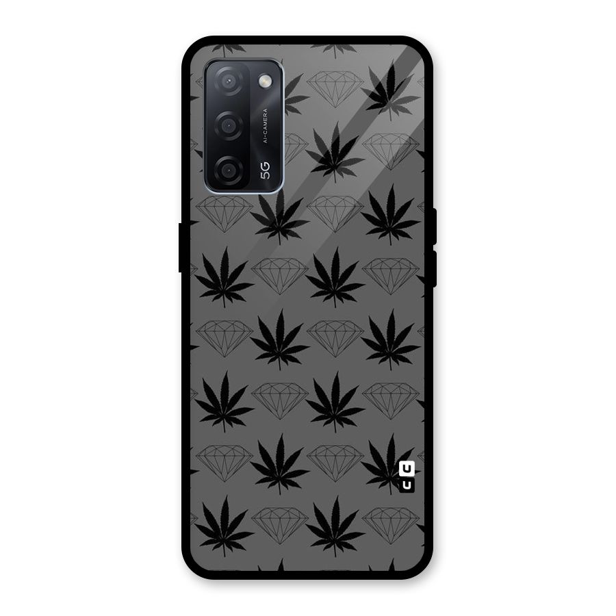 Grass Diamond Glass Back Case for Oppo A53s 5G