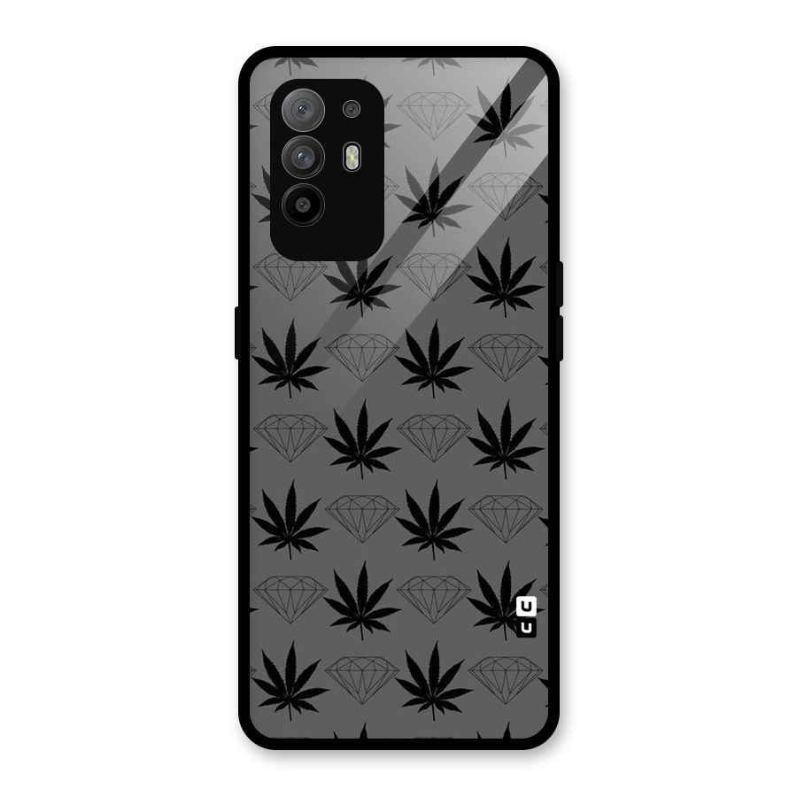 Grass Diamond Glass Back Case for Oppo F19 Pro Plus 5G