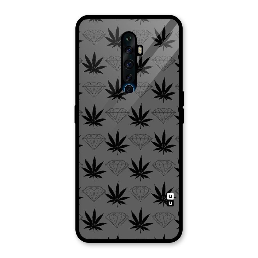 Grass Diamond Glass Back Case for Oppo Reno2 F