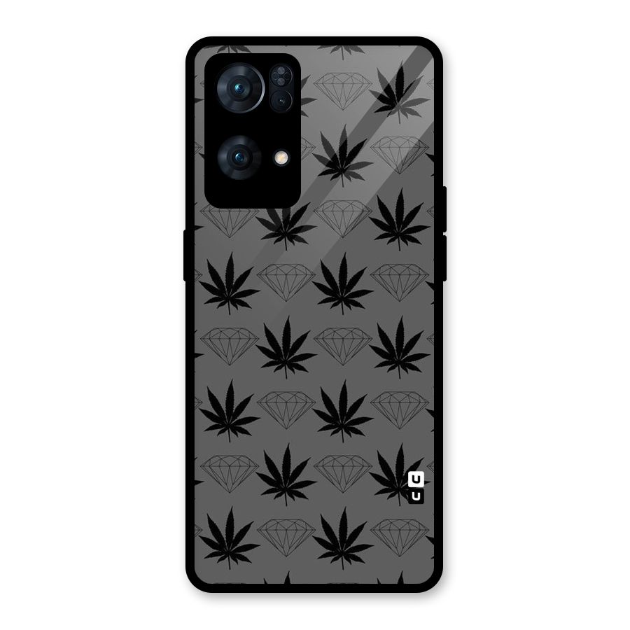 Grass Diamond Glass Back Case for Oppo Reno7 Pro 5G
