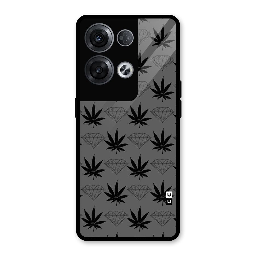 Grass Diamond Glass Back Case for Oppo Reno8 Pro 5G