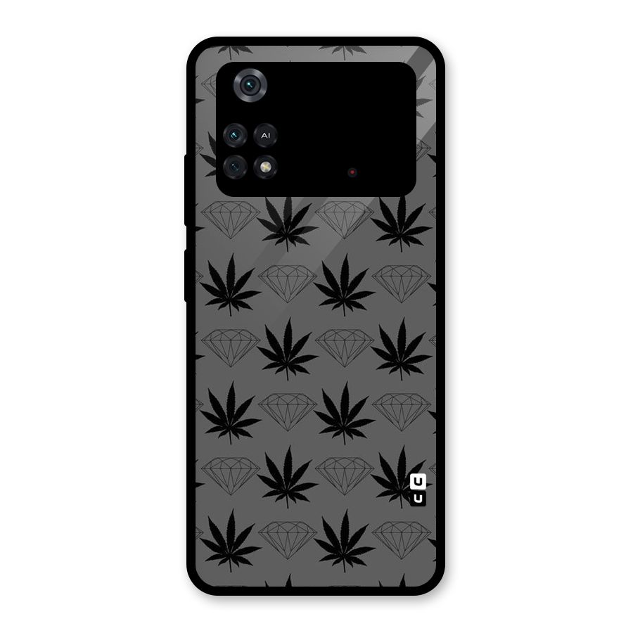 Grass Diamond Glass Back Case for Poco M4 Pro 4G