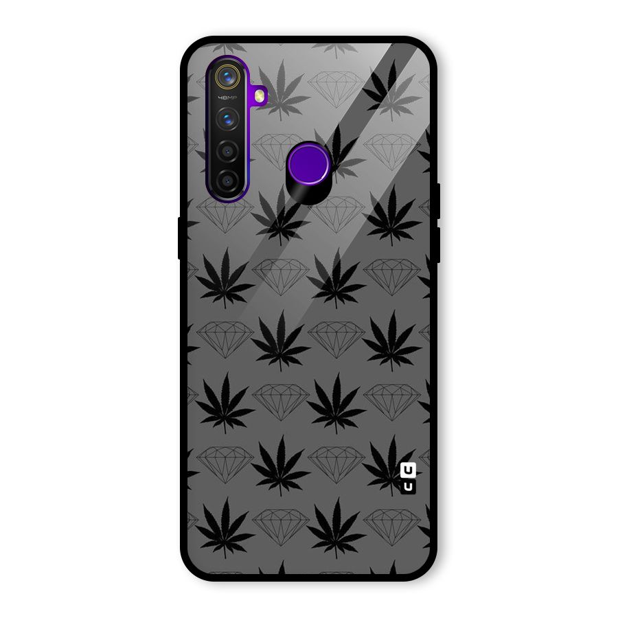 Grass Diamond Glass Back Case for Realme 5 Pro