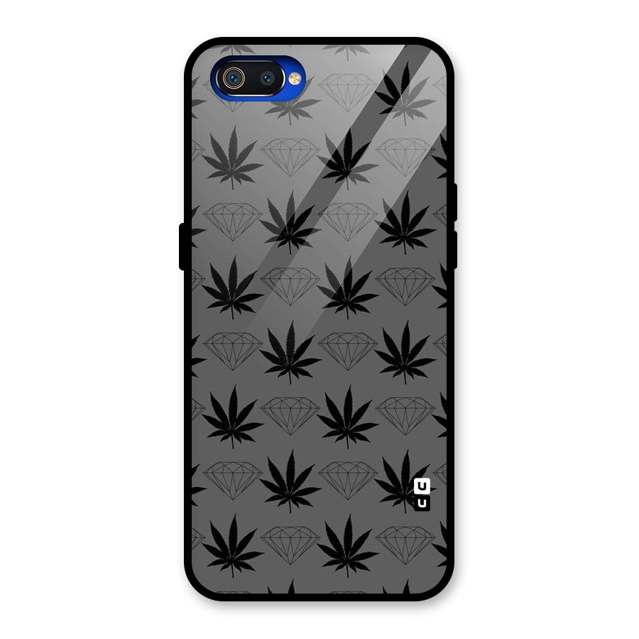 Grass Diamond Glass Back Case for Realme C2