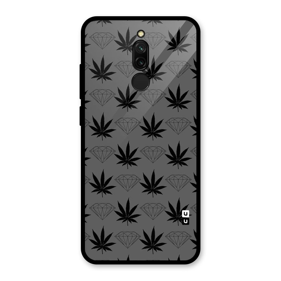 Grass Diamond Glass Back Case for Redmi 8