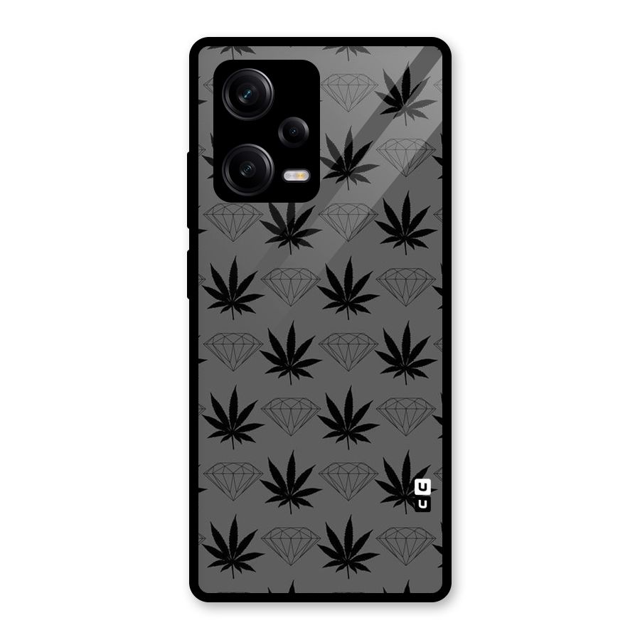 Grass Diamond Glass Back Case for Redmi Note 12 Pro