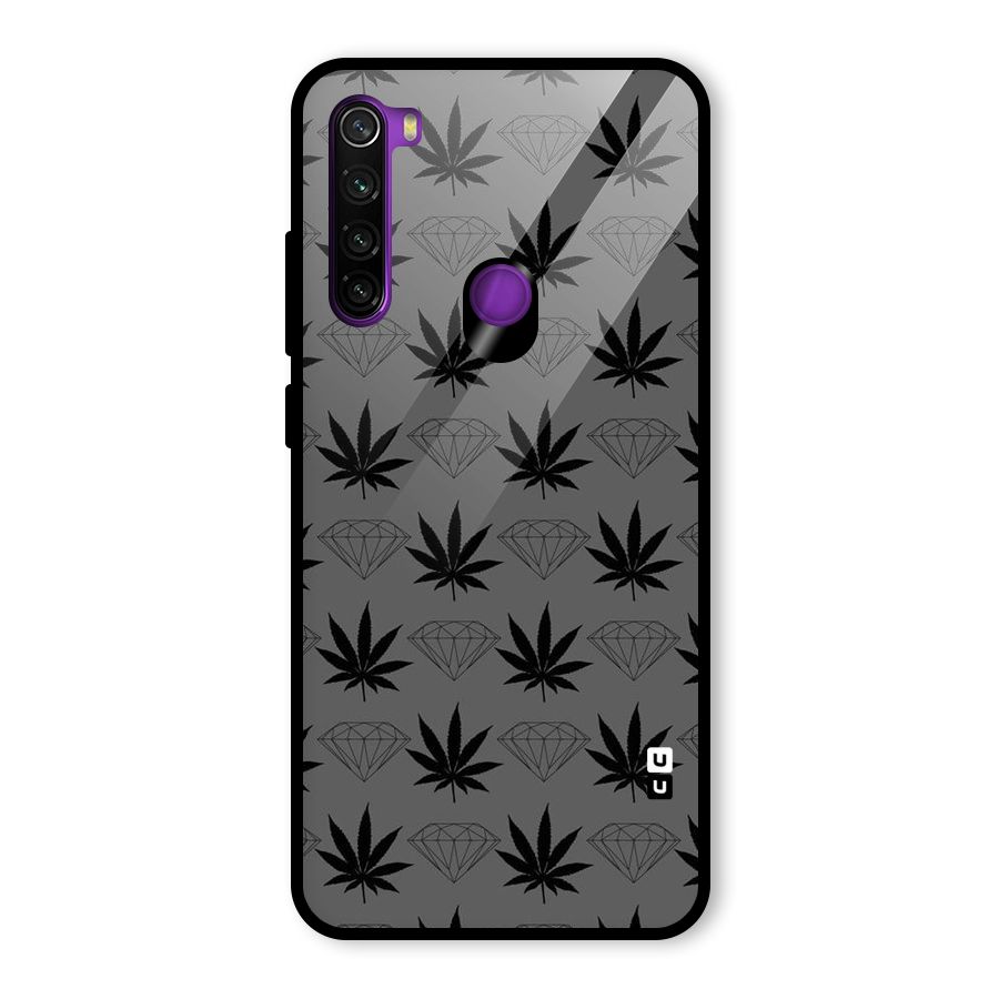 Grass Diamond Glass Back Case for Redmi Note 8