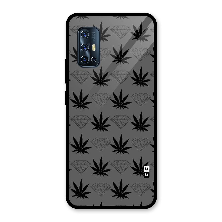 Grass Diamond Glass Back Case for Vivo V17
