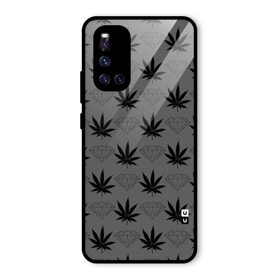 Grass Diamond Glass Back Case for Vivo V19