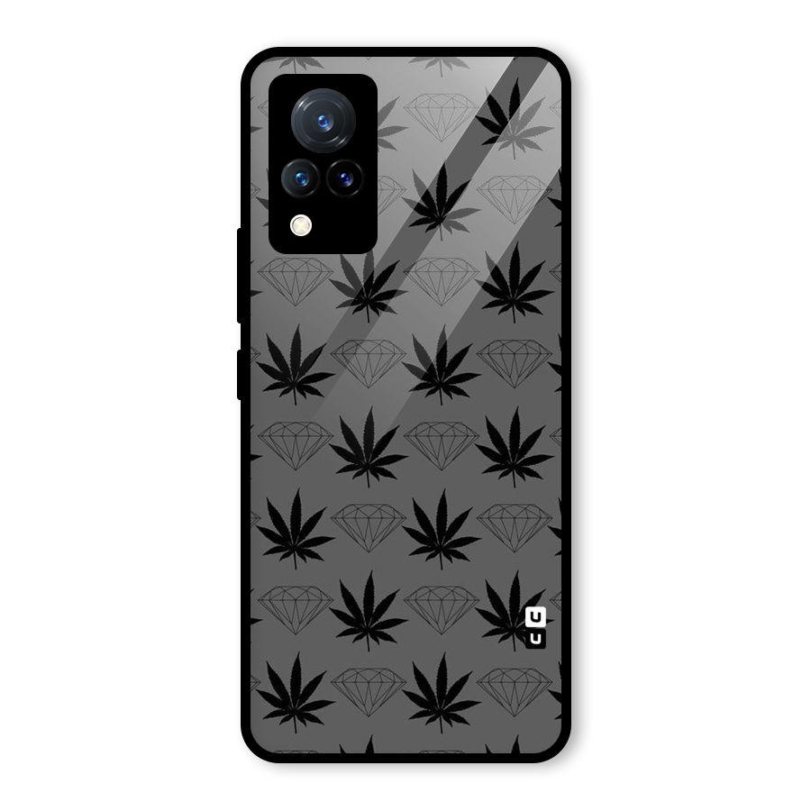 Grass Diamond Glass Back Case for Vivo V21 5G