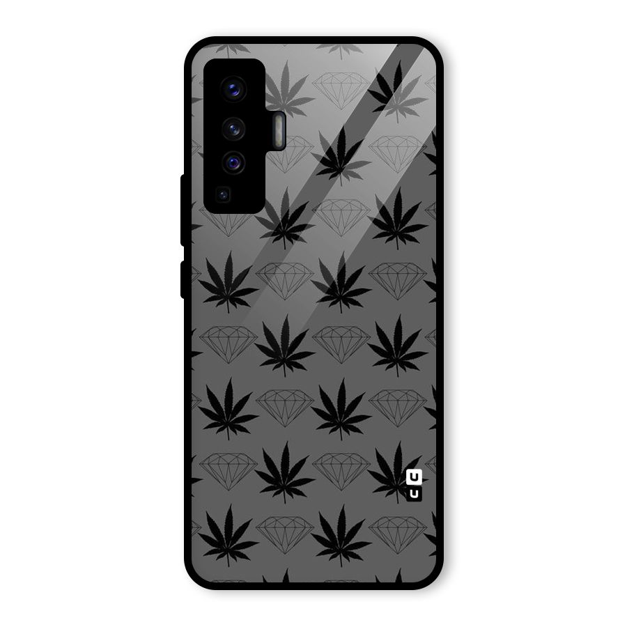Grass Diamond Glass Back Case for Vivo X50