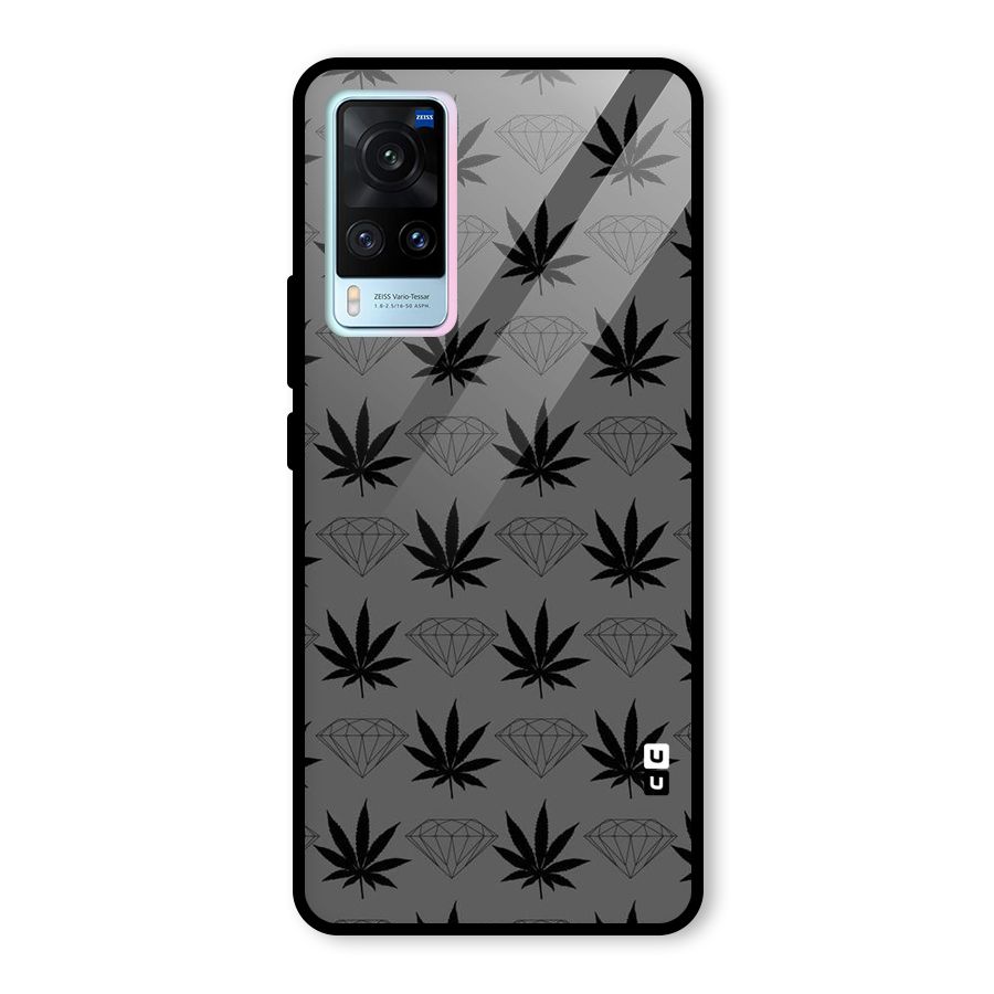 Grass Diamond Glass Back Case for Vivo X60