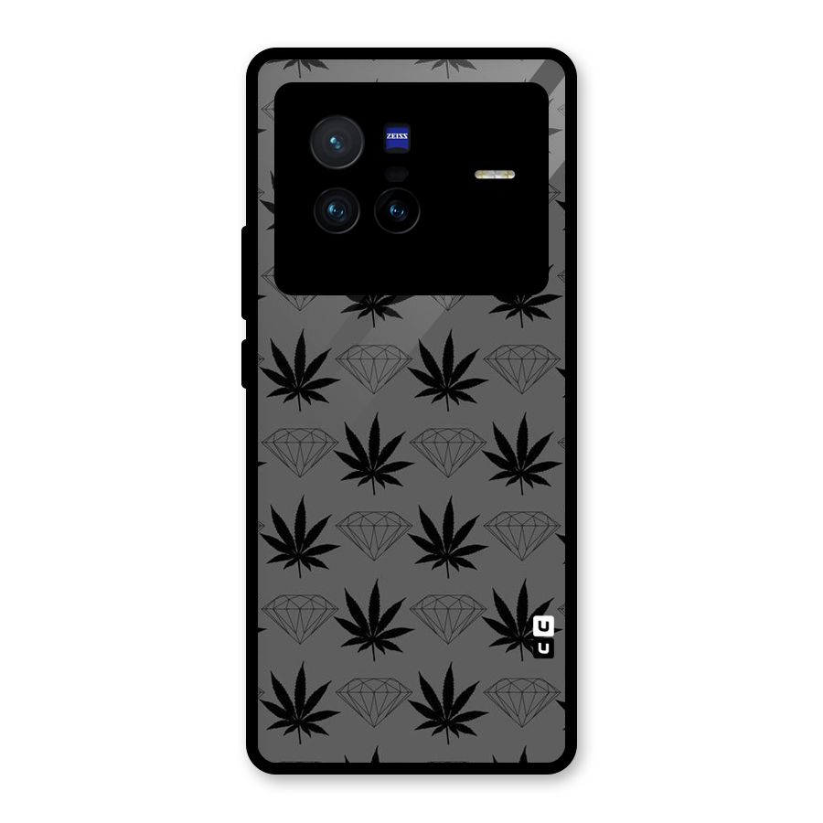 Grass Diamond Glass Back Case for Vivo X80